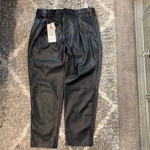 Zara - Easy Faux Leather Pants - Sz L